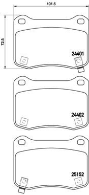 BREMBO Brake pad set P 83 134 - Brake Pads