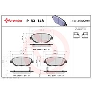 BREMBO Brake pad set P 83 148 - Brake Pads