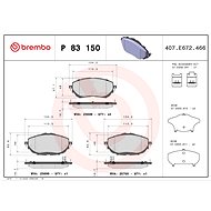BREMBO Brake pad set P 83 150 - Brake Pads