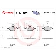 BREMBO Brake pad set P 83 159 - Brake Pads