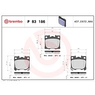 BREMBO Brake pads P 83 186 - Brake Pads