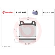 BREMBO Brake pad set P 85 002 - Brake Pads