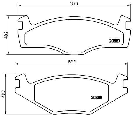 BREMBO Brake pad set P 85 005 - Brake Pads