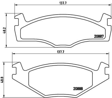 BREMBO Brake pad set P 85 012 - Brake Pads