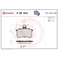 BREMBO Brake pad set P 85 013 - Brake Pads
