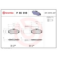 BREMBO Brake pad set P 85 018 - Brake Pads
