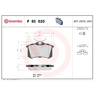 BREMBO Brake pad set P 85 020 - Brake Pads