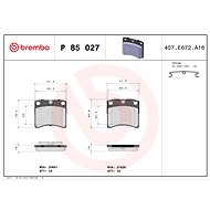 BREMBO Brake pad set P 85 027 - Brake Pads