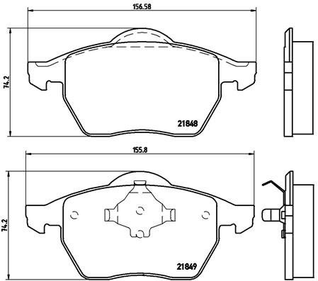 BREMBO Brake pad set P 85 039 - Brake Pads