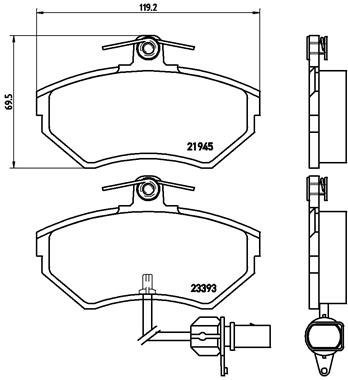 BREMBO Brake pad set P 85 044 - Brake Pads