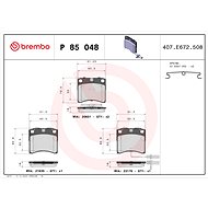 BREMBO Brake pad set P 85 048 - Brake Pads