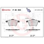 BREMBO Brake pad set P 85 052 - Brake Pads