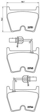 BREMBO Brake pad set P 85 078 - Brake Pads