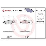 BREMBO Brake pad set P 85 098X - Brake Pads