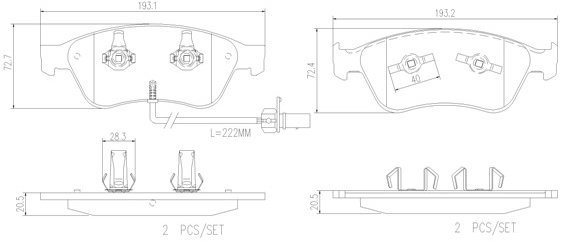 BREMBO Brake pad set P 85 102 - Brake Pads