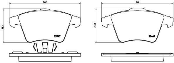 BREMBO Brake pad set P 85 106 - Brake Pads