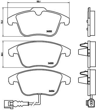 BREMBO Brake pad set P 85 112 - Brake Pads