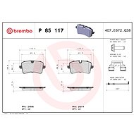 BREMBO Brake pad set P 85 117 - Brake Pads
