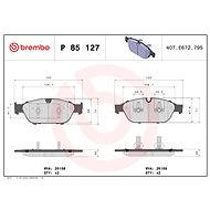 BREMBO Brake pad set P 85 127 - Brake Pads