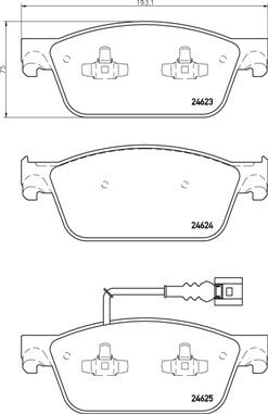 BREMBO Brake pad set P 85 141 - Brake Pads