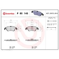 BREMBO Brake pad set P 85 145 - Brake Pads