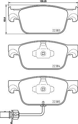 BREMBO Brake pad set P 85 153X - Brake Pads