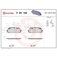 BREMBO Brake pad set P 85 165 - Brake Pads