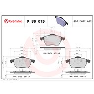 BREMBO Brake pad set P 86 015 - Brake Pads