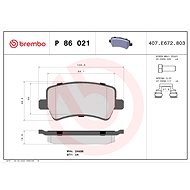 BREMBO Brake pad set P 86 021X - Brake Pads