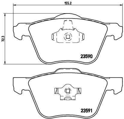 BREMBO Brake pad set P 86 022 - Brake Pads