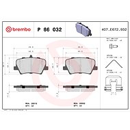 BREMBO Brake pad set P 86 032 - Brake Pads