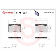 BREMBO Brake pad set P A6 003 - Brake Pads
