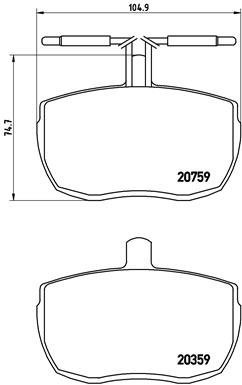 BREMBO Brake pads P A6 004 - Brake Pads