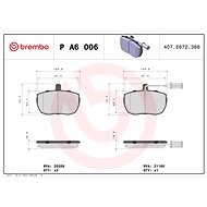 BREMBO Brake pad set P A6 006 - Brake Pads