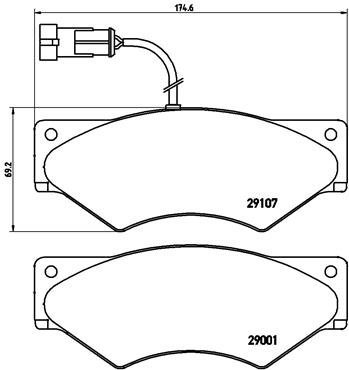 BREMBO Brake pad set P A6 018 - Brake Pads