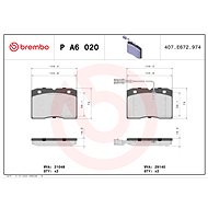 BREMBO Brake pad set P A6 020 - Brake Pads