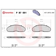BREMBO Brake pad set P B7 001 - Brake Pads
