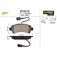 VALEO Brake pads 872010 - Brake Pads