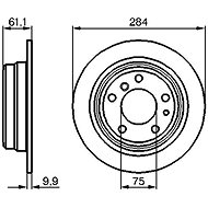 BOSCH brake disc 0 986 478 044, set of 2, set of 2 - Brake Disc