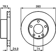 BOSCH brake disc 0 986 478 049, set of 2, set of 2 - Brake Disc