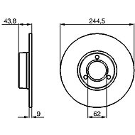 BOSCH brake disc 0 986 478 052, set of 2, set of 2 - Brake Disc