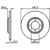 BOSCH brake disc 0 986 478 071, set of 2, set of 2 - Brake Disc