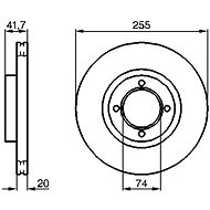 BOSCH brake disc 0 986 478 106, set of 2, set of 2 - Brake Disc