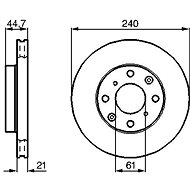 BOSCH brake disc 0 986 478 115, set of 2, set of 2 - Brake Disc
