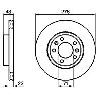 BOSCH brake disc 0 986 478 140, set of 2, set of 2 - Brake Disc