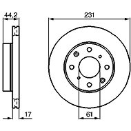 BOSCH brake disc 0 986 478 203, set of 2, set of 2 - Brake Disc