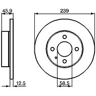 BOSCH brake disc 0 986 478 212, set of 2, set of 2 - Brake Disc