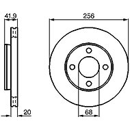 BOSCH brake disc 0 986 478 225, set of 2, set of 2 - Brake Disc