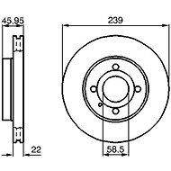 BOSCH brake disc 0 986 478 228, set of 2, set of 2 - Brake Disc