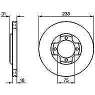 BOSCH brake disc 0 986 478 249, set of 2, set of 2 - Brake Disc